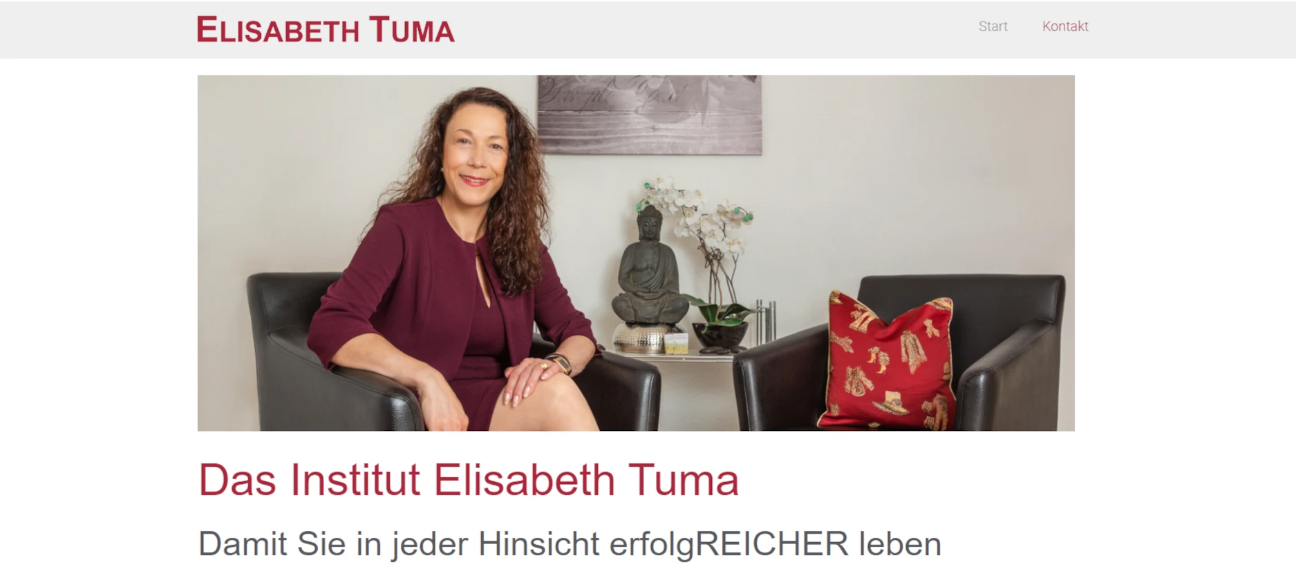 Neue Website für Elisabeth Tuma